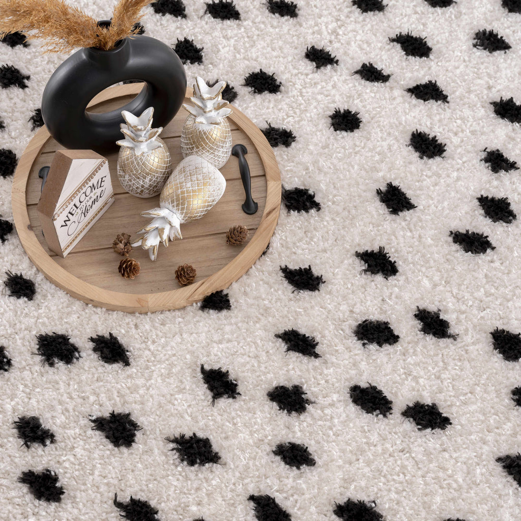 Hauteloom Cansu HRDOCANSAA1 Black Machine Made Polyester Rug