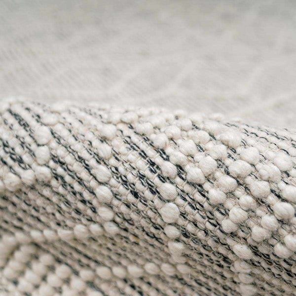 Hauteloom Carolina CAROL White Woven/Flatwoven Wool Rug