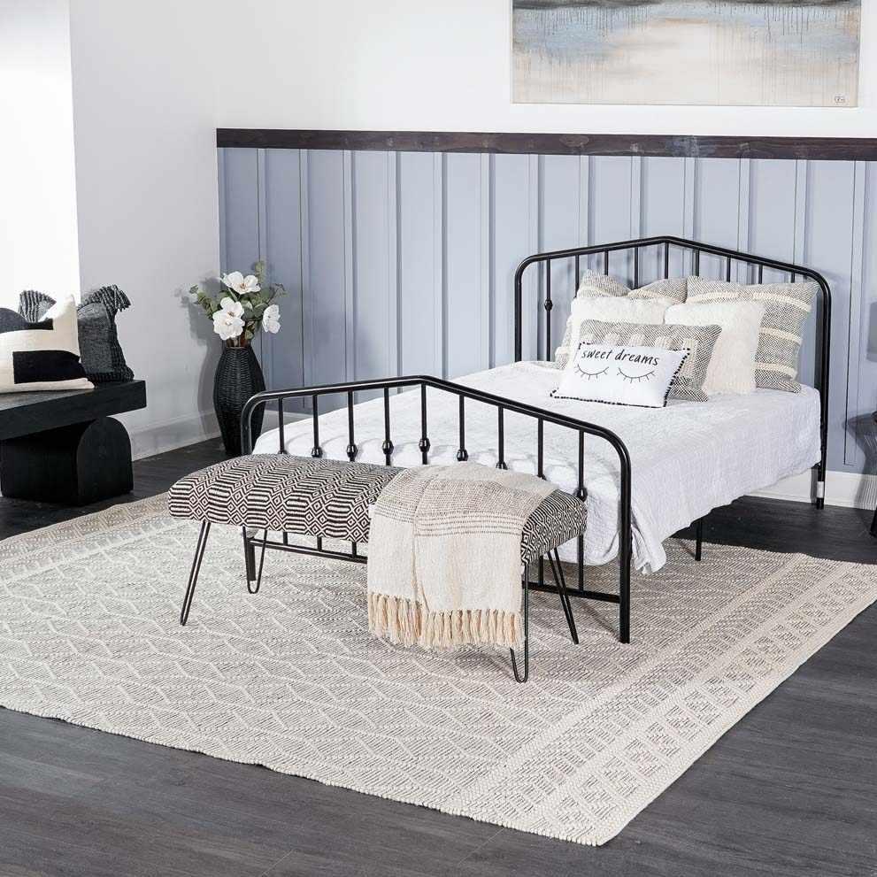 Hauteloom Carolina CAROL White Woven/Flatwoven Wool Rug