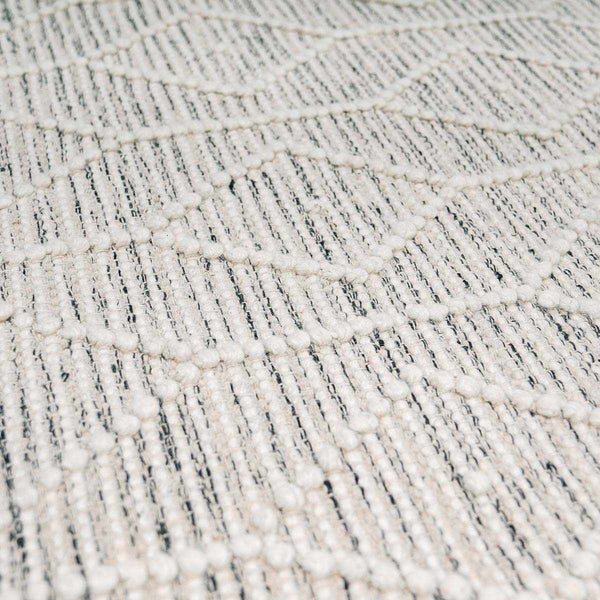 Hauteloom Carolina CAROL White Woven/Flatwoven Wool Rug