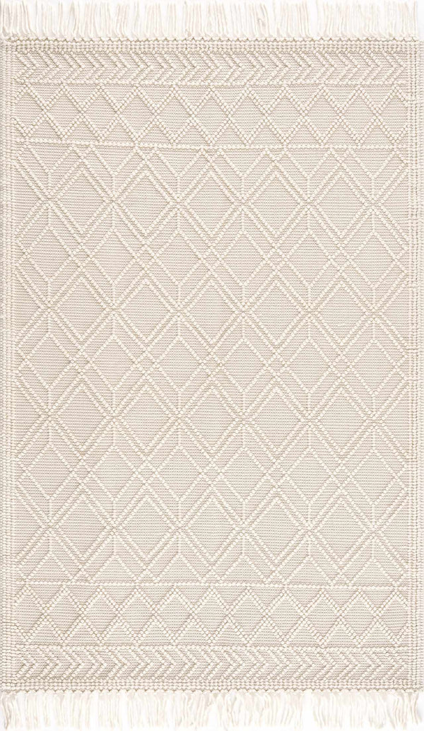 Hauteloom Leonardtown LNRD Ivory Woven/Flatwoven Cotton Rug