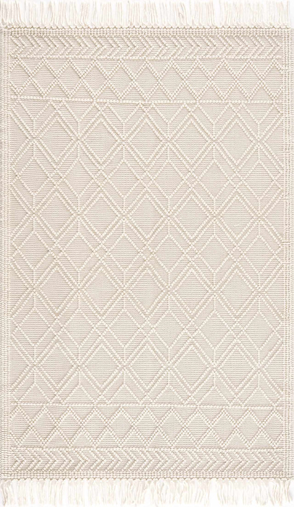Hauteloom Leonardtown LNRD Ivory Woven/Flatwoven Cotton Rug