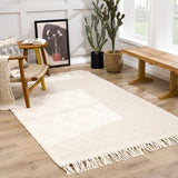Hauteloom Leonardtown LNRD Ivory Woven/Flatwoven Cotton Rug