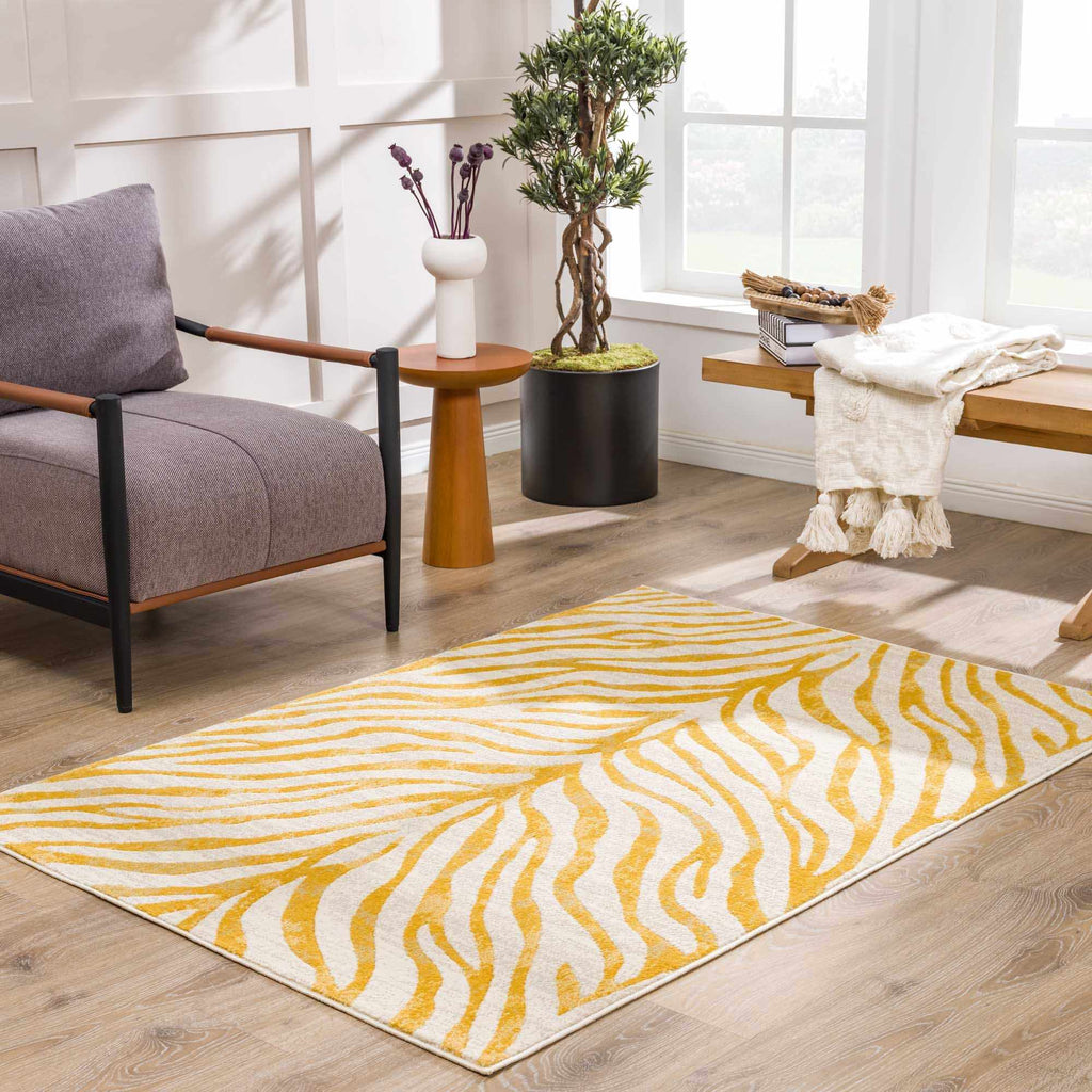 Hauteloom Terra TR Mustard Machine Made Polypropylene Rug
