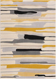 Hauteloom Means MEAN Mustard Machine Made Polypropylene Rug