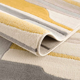 Hauteloom Means MEAN Mustard Machine Made Polypropylene Rug