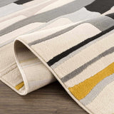 Hauteloom Means MEAN Mustard Machine Made Polypropylene Rug