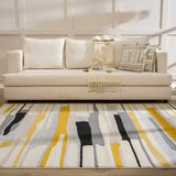 Hauteloom Means MEAN Mustard Machine Made Polypropylene Rug