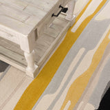 Hauteloom Means MEAN Mustard Machine Made Polypropylene Rug