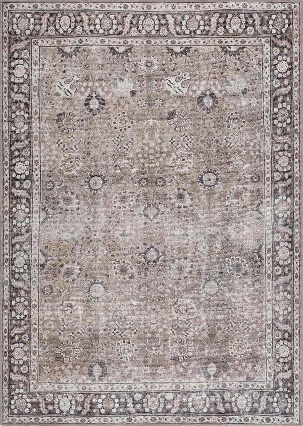 Hauteloom Ganyangan GANY Black Machine Made Chenille-Polyester Rug