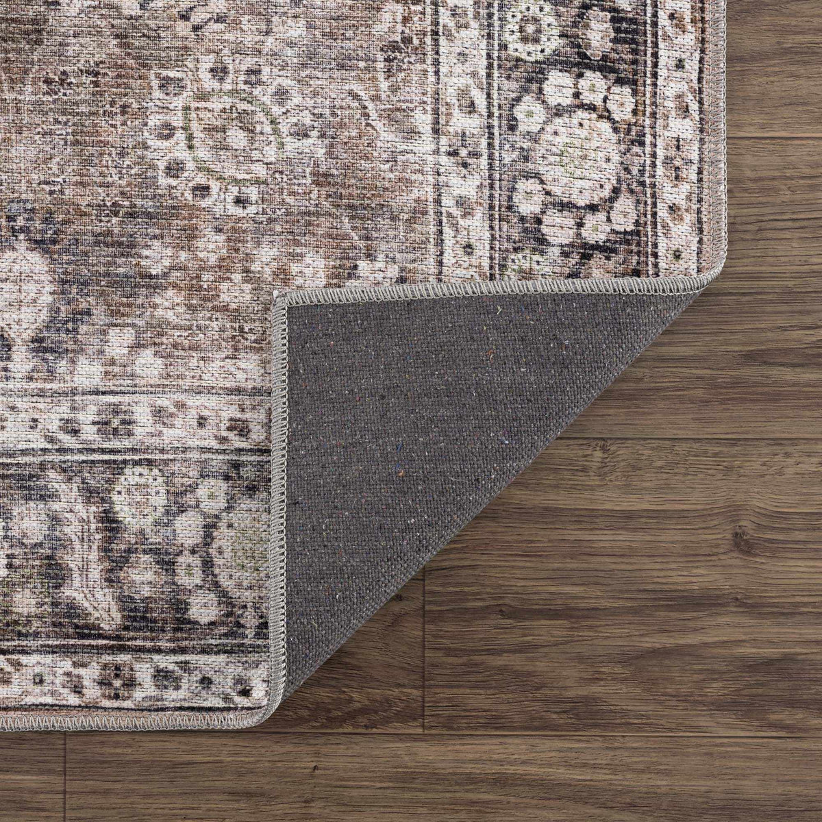 Hauteloom Ganyangan GANY Black Machine Made Chenille-Polyester Rug