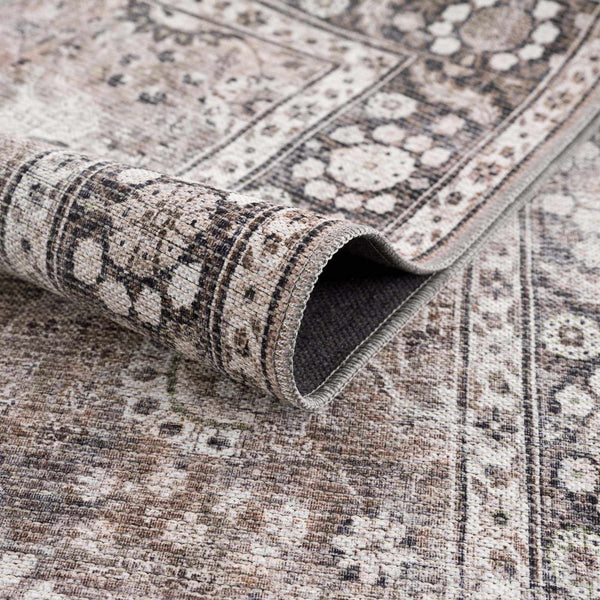 Hauteloom Ganyangan GANY Black Machine Made Chenille-Polyester Rug