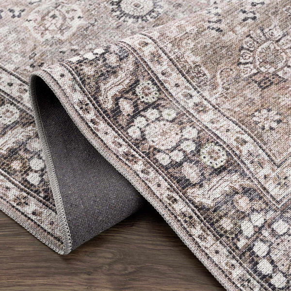 Hauteloom Ganyangan GANY Black Machine Made Chenille-Polyester Rug