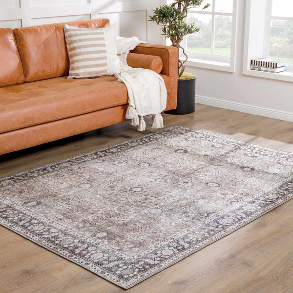 Hauteloom Ganyangan GANY Black Machine Made Chenille-Polyester Rug
