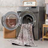 Hauteloom Ganyangan GANY Black Machine Made Chenille-Polyester Rug