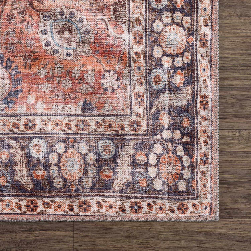 Hauteloom Watchtower WTC Black Machine Made Chenille-Polyester Rug