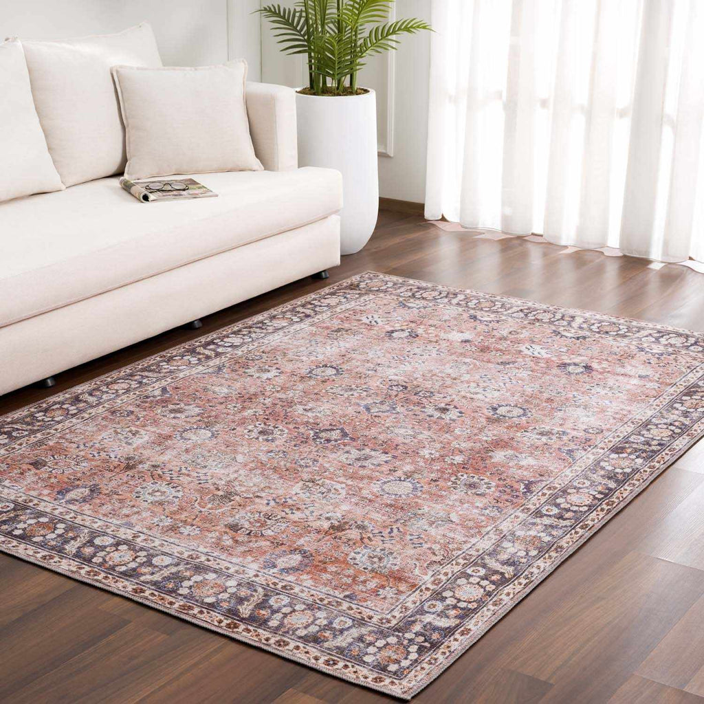 Hauteloom Watchtower WTC Black Machine Made Chenille-Polyester Rug