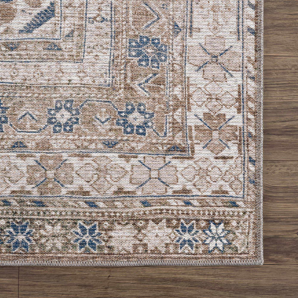 Hauteloom Baltinglass BLTN Blue Machine Made Chenille-Polyester Rug