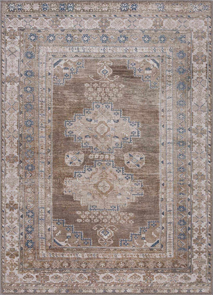Hauteloom Baltinglass BLTN Blue Machine Made Chenille-Polyester Rug