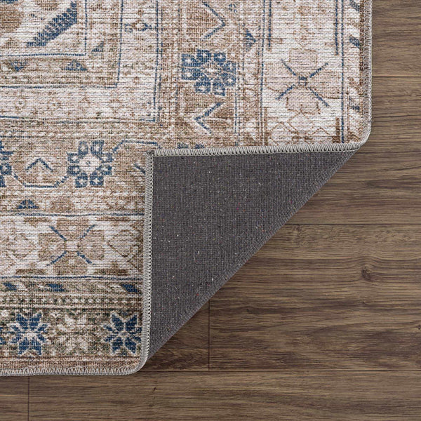 Hauteloom Baltinglass BLTN Blue Machine Made Chenille-Polyester Rug