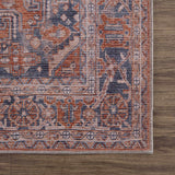 Hauteloom Taber TB Blue Machine Made Chenille-Polyester Rug
