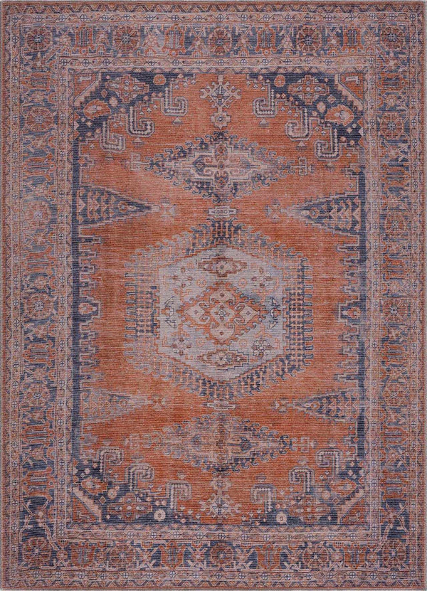 Hauteloom Taber TB Blue Machine Made Chenille-Polyester Rug