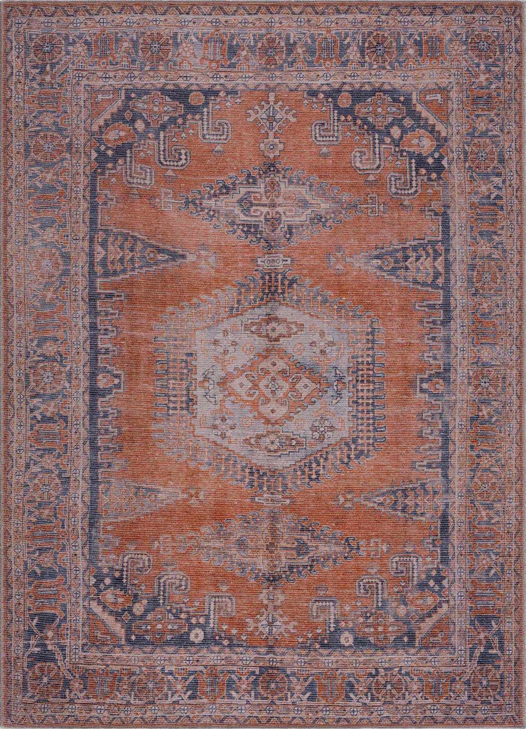 Hauteloom Taber TB Blue Machine Made Chenille-Polyester Rug