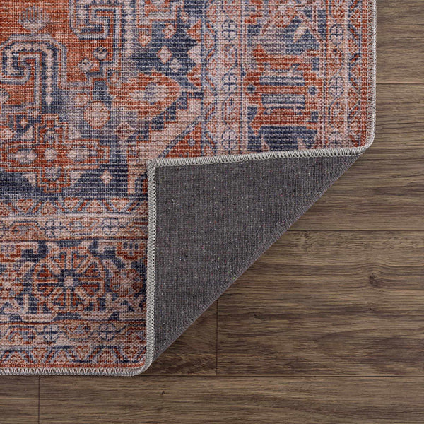 Hauteloom Taber TB Blue Machine Made Chenille-Polyester Rug