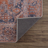 Hauteloom Taber TB Blue Machine Made Chenille-Polyester Rug