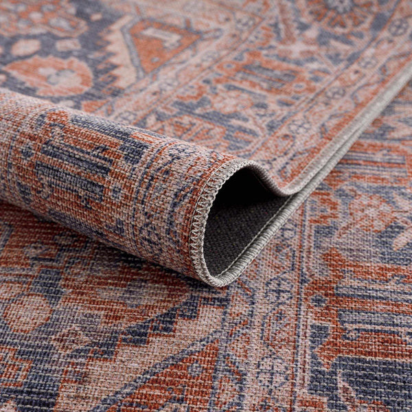 Hauteloom Taber TB Blue Machine Made Chenille-Polyester Rug