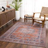 Hauteloom Taber TB Blue Machine Made Chenille-Polyester Rug