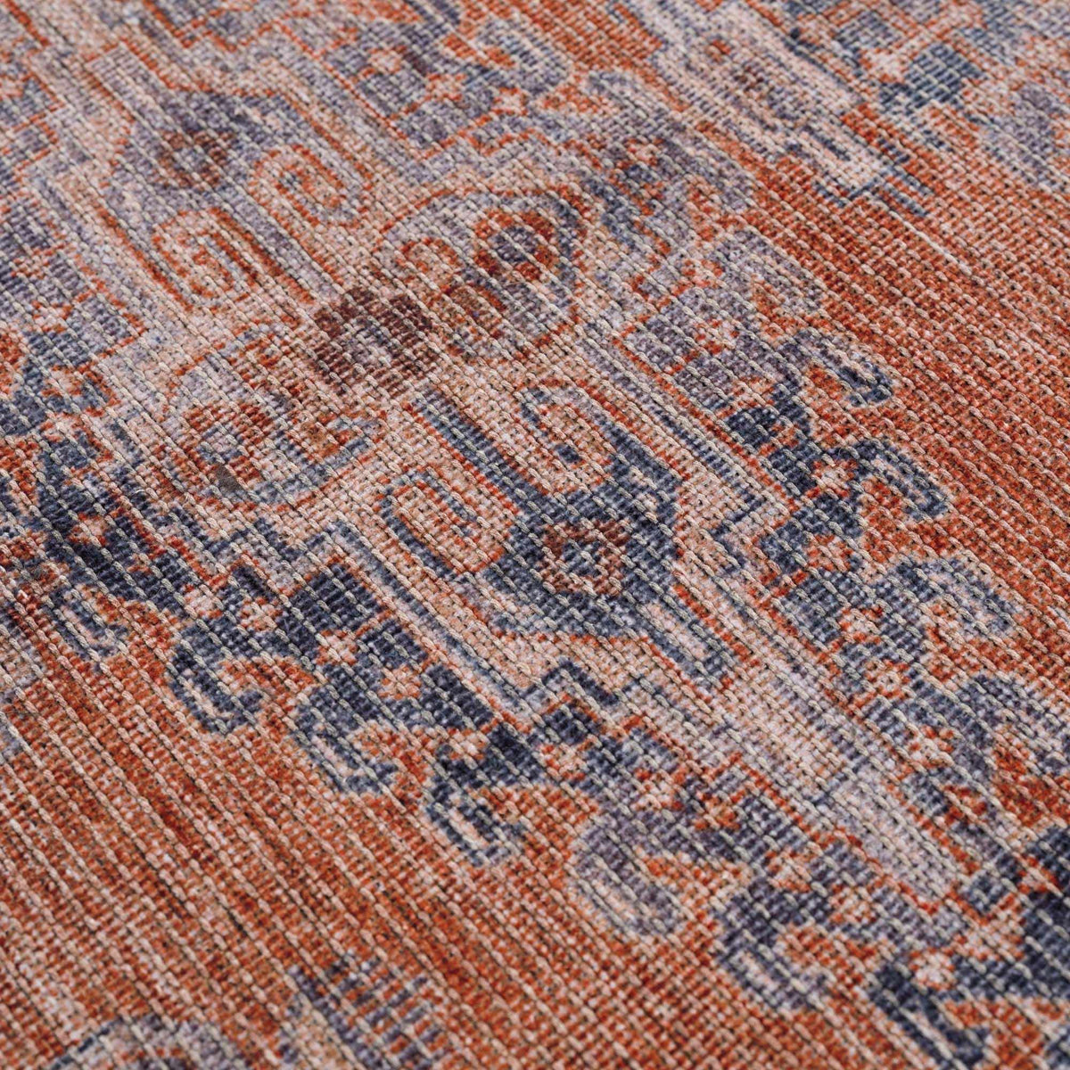 Hauteloom Taber TB Blue Machine Made Chenille-Polyester Rug