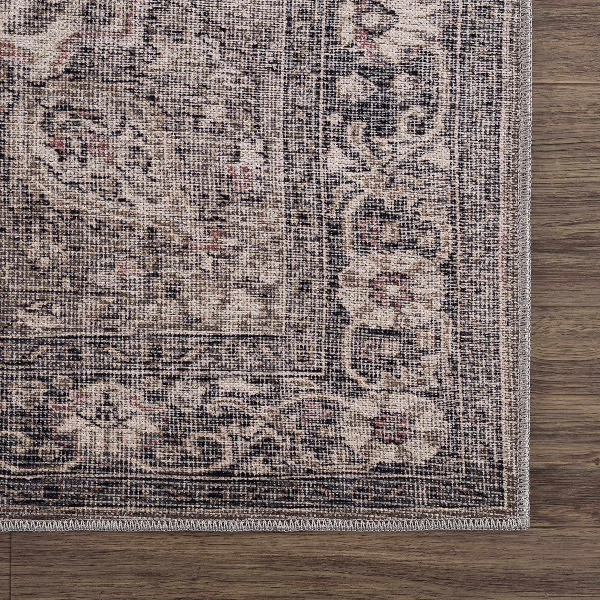 Hauteloom Greenpoint GRNPN Beige Machine Made Chenille-Polyester Rug