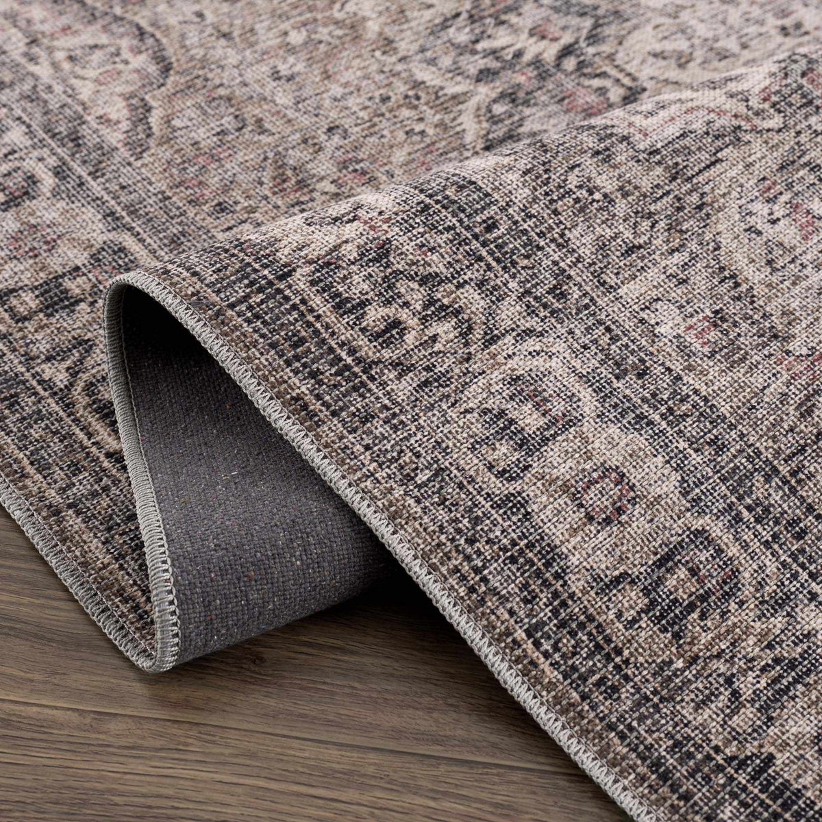 Hauteloom Greenpoint GRNPN Beige Machine Made Chenille-Polyester Rug