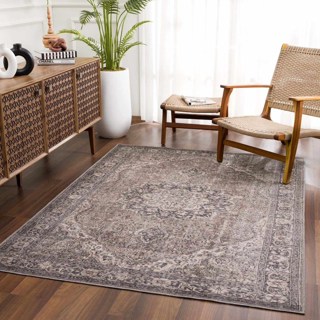 Hauteloom Greenpoint GRNPN Beige Machine Made Chenille-Polyester Rug