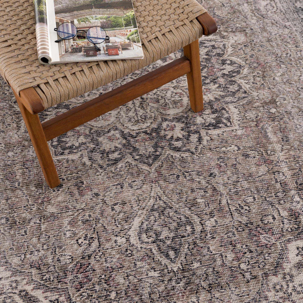 Hauteloom Greenpoint GRNPN Beige Machine Made Chenille-Polyester Rug