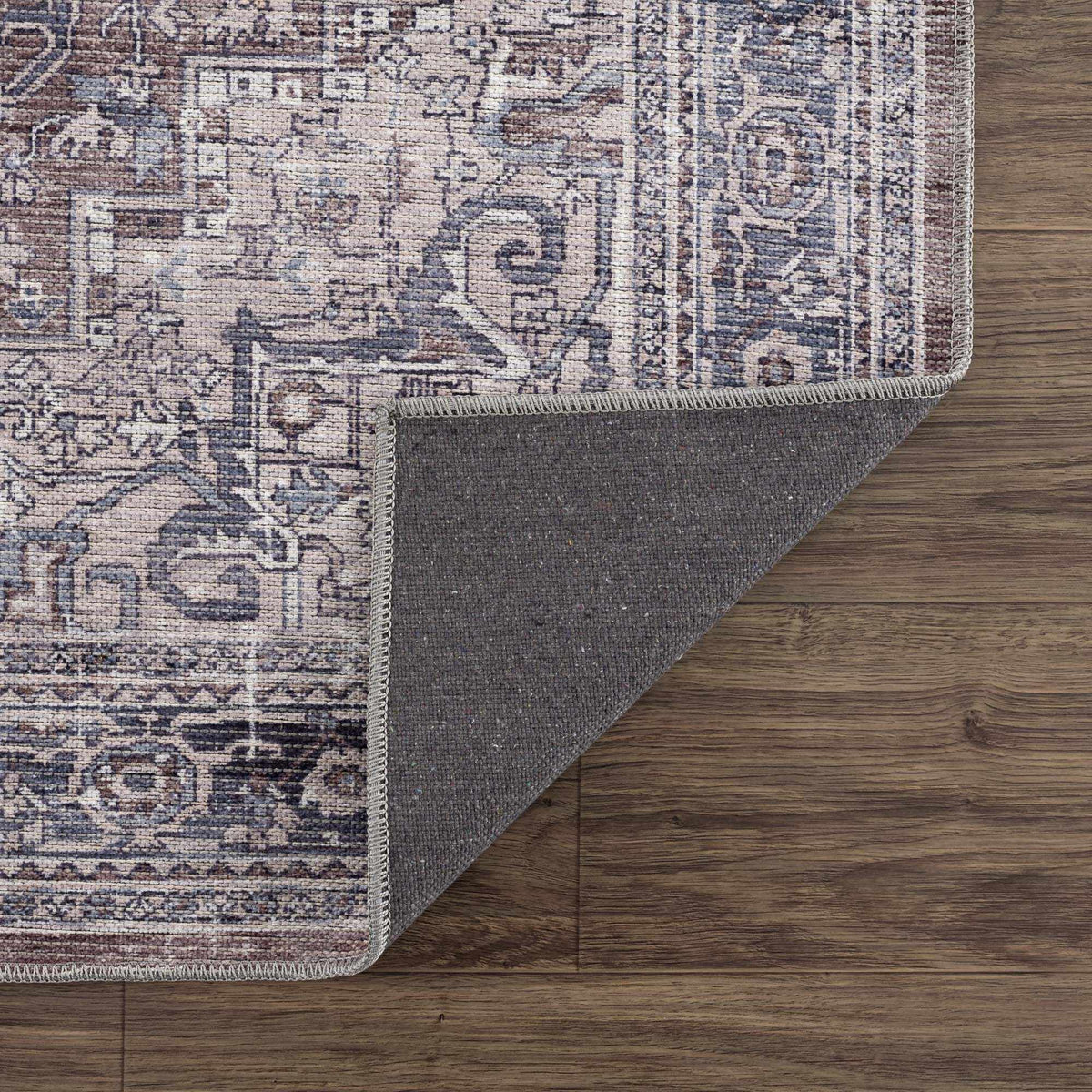 Hauteloom Abner ABN White Machine Made Chenille-Polyester Rug