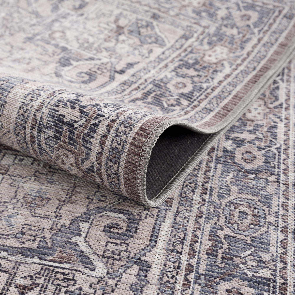 Hauteloom Abner ABN White Machine Made Chenille-Polyester Rug
