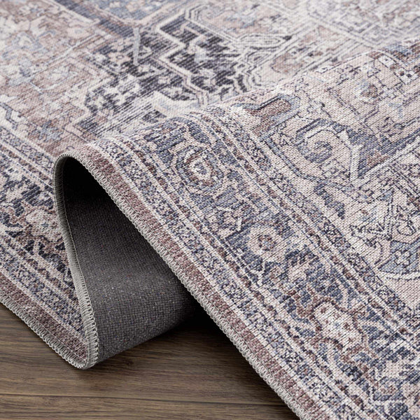 Hauteloom Abner ABN White Machine Made Chenille-Polyester Rug