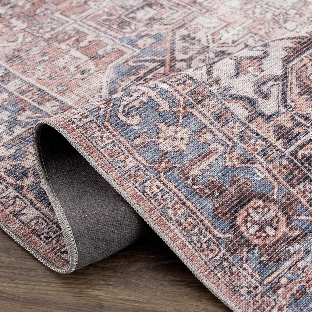 Hauteloom Limited Edition VIH Peach Machine Made Chenille-Polyester Rug
