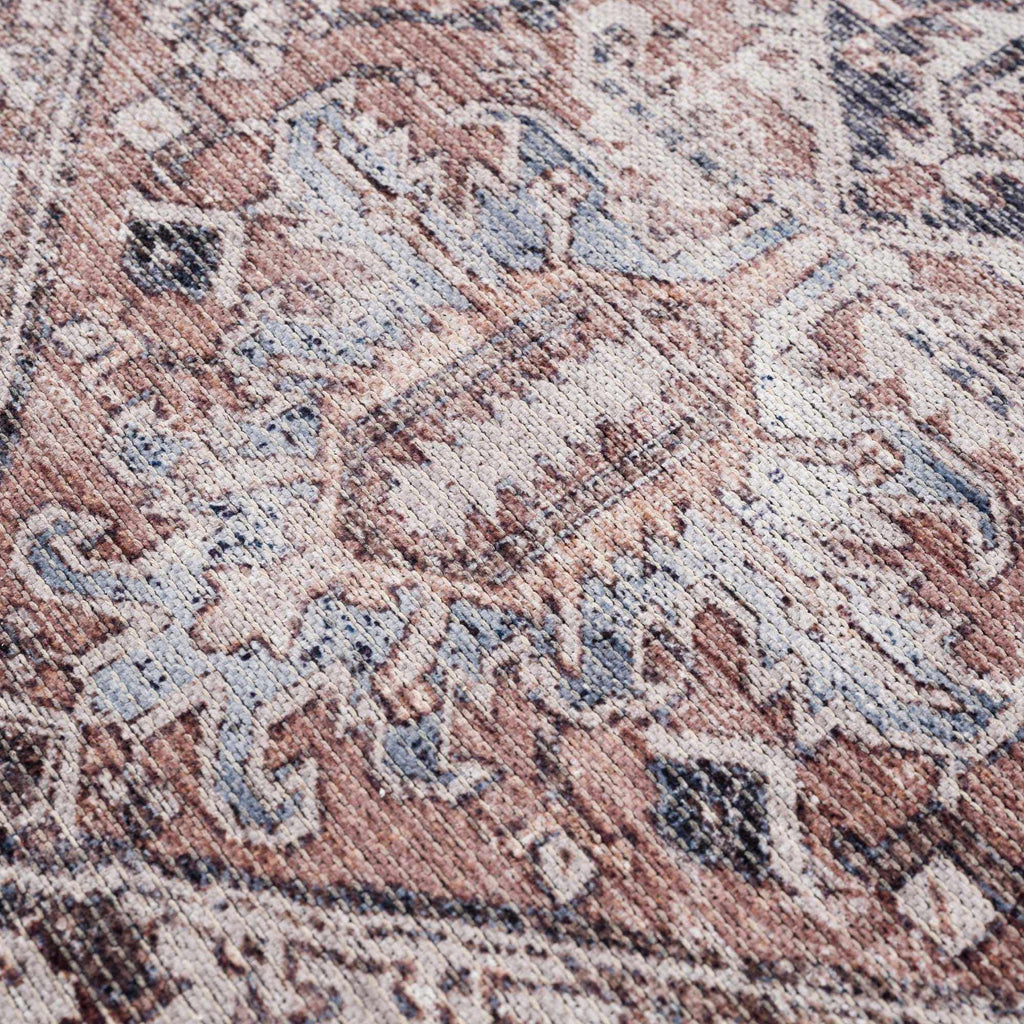 Hauteloom Limited Edition VIH Peach Machine Made Chenille-Polyester Rug