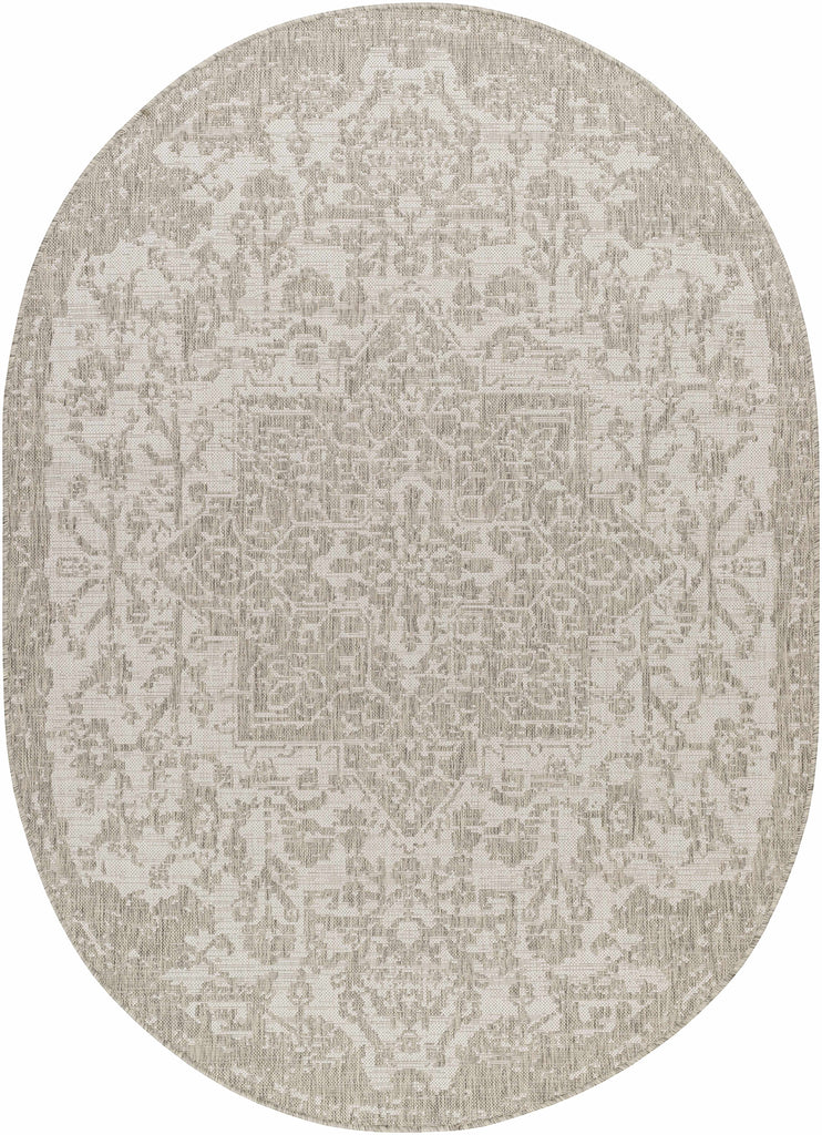 Hauteloom Canadian CNDN Gray Machine Made Polypropylene Rug