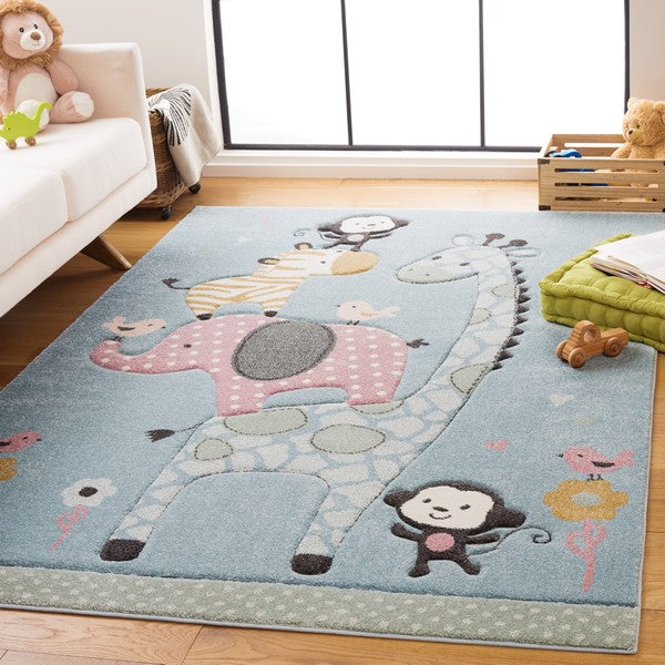 safavieh clearance carousel kids crk120k blue rug