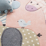 safavieh clearance carousel kids crk120u blush pink rug