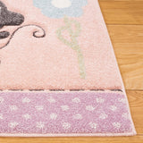 safavieh clearance carousel kids crk120u blush pink rug