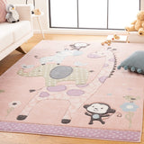 safavieh clearance carousel kids crk120u blush pink rug