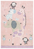 safavieh clearance carousel kids crk120u blush pink rug
