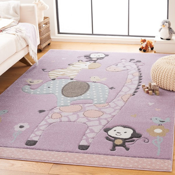 safavieh clearance carousel kids crk120v purple rug