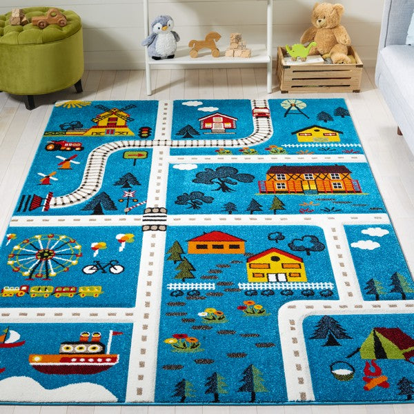 safavieh clearance carousel kids crk197m blue rug