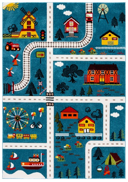 safavieh clearance carousel kids crk197m blue rug